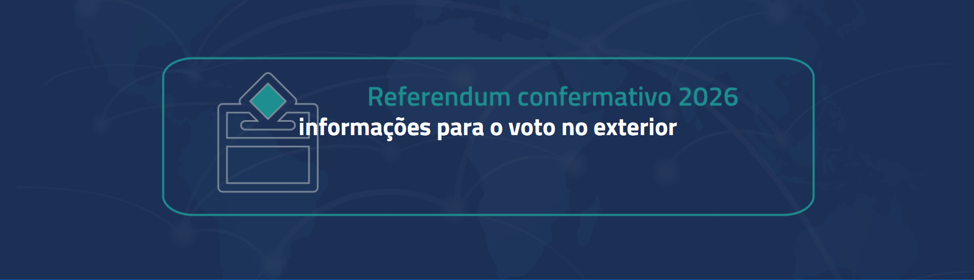 informações para o voto no exterior